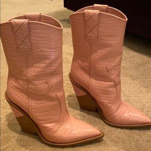 PINK FENDI COWBOY BOOTS